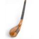 Jack Morris golden beechwood long nose driver c1885 fitted with central leather face insert and - Image 1 of 4