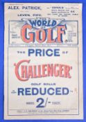 1911 The World of Golf Magazine – dated Thursday 23rd March No.258 – Vol X, edited by Mark Allerton,