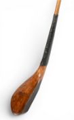 Tom Morris St Andrews c1860 fruitwood light stained play club with lemonwood shaft, having maker’s