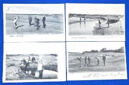 4x Golf Postcards Valentine’s Series – features 2x Scottish Studies Golf Putting and Golf The Swing,