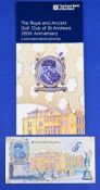 Tom Morris Commemorative £5 Bank Note – Royal Bank of Scotland – R&A1170785 – comes with card