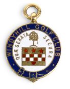 1934 Windyhill Golf Club 9ct Gold and Enamel Monthly Winners Medal – engraved to the reverse ‘