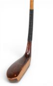 Tom Fernie long headed late scared neck putter in brown stained persimmon stamped with the maker’s
