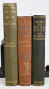 3x Golf Books – Badminton Library ‘Golf’ by Horace Hutchinson 1898 illustrated, plus How to Play