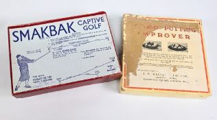 Golfing Games (2) Smakbak Captive Golf ‘…The Ball Cannot Hit You When it Returns…’ complete in box
