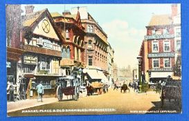 Golf Postcard – Tom Morris - Golf Shop ‘Market Place & Old Shambles, Manchester’ colour postcard the