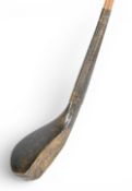 W Fernie dark stained beechwood spoon c1890 maker’s stamp to crown, rear lead weight, numerous
