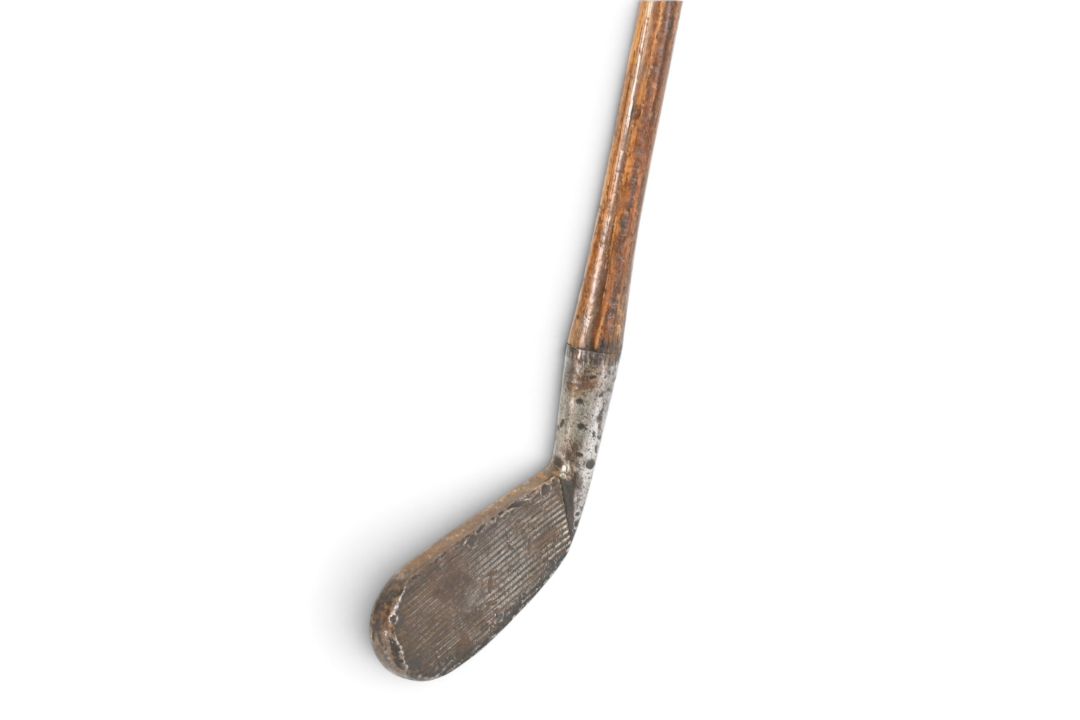 Spring faced cleek stamped Wisden’s ‘Royal’ with bore through hosel, a decorative mark above and - Image 2 of 3