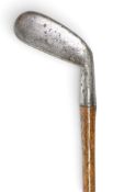 Spring faced cleek stamped Wisden’s ‘Royal’ with bore through hosel, a decorative mark above and