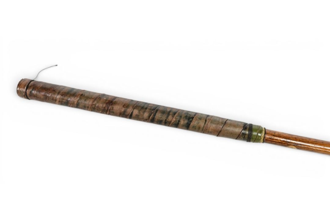 Jack Morris golden beechwood long nose driver c1885 fitted with central leather face insert and - Image 4 of 4