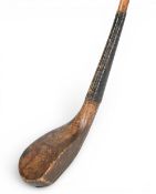 An A Forgan of St Andrews late longnose driver in brown stained beechwood c1895 the head measures