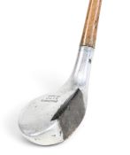 Braddell Patent alloy metal wood stamped 4170 to the crown and model C to the sole, with near full