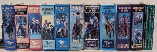 2000-2009 Timeform Horseracing Form Books Collection: a complete run of ten hard back books, in D/