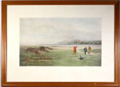 Douglas Adams Golf Lithograph – ‘The Drive’ in colour, London Published 15th May 1894