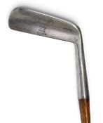 Unusual Spalding Anvil marked convex face straight blade putter stamped Robertson of Westhill Golf