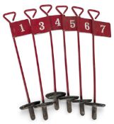 Crazy Golf Pin Flags, a part set of garden flags, numbers 1, 3, 4, 5, 6, 7