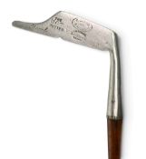 The UOT Patent Putter showing the Warrior cleek mark and inspection dot to the sole in rustless