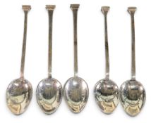 5x Indian Hamilton & Co Calcutta Ladies Golf Club Silver Coffee Spoons, 5 small spoons with engraved