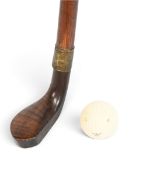 Sunday Golf Walking Stick with no apparent markings, metal collar, no tip end, measures 34” approx.