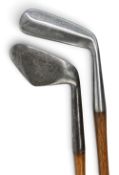 2x Interesting Putters to incl a ‘forward face’ central rear spine offset putter stamped with the