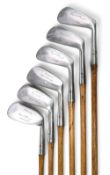 Rare matching set of Joyce Weathered Autograph ridgeback irons (6) stamped E Set to the sole,