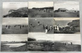 Collection of 9x French Dieppe Golf Club Postcards printed cards, postally used and unused (9)