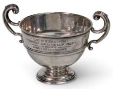 Irish 1937 Silver Golf Trophy Ladies Section Tennison Collins Cup, SGC Dublin hallmarked 1938, 9cm