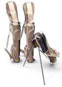 3x Silver Line Lightweight Golf Carry Bags with stand, rigid construction, divider internally,