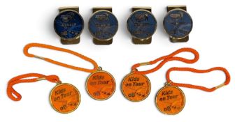 2008 European Golf Tour Member Money Clips x4, and 4 European 2008 Kids on Tour fob badges. From