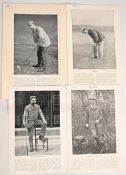 Golfers Publication Prints: 1896 original pages from Famous Sportsmen to include J White, Douglas