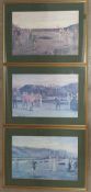 Collection of Framed and Glazed Golf Themed Prints by Allen C Sealy (x3). Each framed print measures
