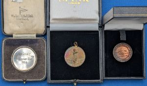 3x period Golf Award Medals: silver hallmarked Birmingham, a good 1938 Birmingham hallmarked Fores