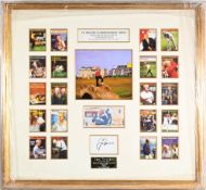 Jack Nicklaus Autographed Golf Display – features a montage of images, with £5 note to centre and