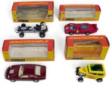 4x Corgi Whizzwheel Boxed Diecast Cars, to include:150 Surtees T.S 9 F/1 racing car, 385 Porsche