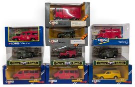 Collection of Corgi Royal Mail Themed Vehicles boxed: c676/5 Ford transit x 2, 91670 Mercedes