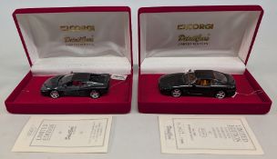 2x limited edition Corgi Detail Cars Ferrari 512 TR, Ferrari 456 GT, both in original box with