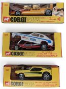 3x Corgi Whizzwheels Boxed Diecast Cars, 165 Adams 4 engine Dragstar, 163 The Santa Pod Glow-Worm