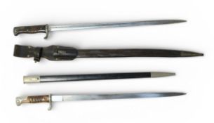 Two German bayonets, comprising an early 20th century Imperial German M1898 a/A model for the Mauser