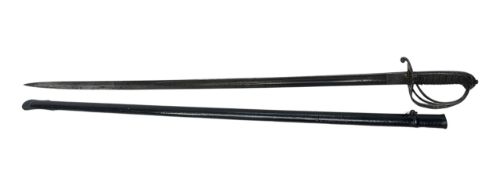 A Victorian 1821 Pattern Light Cavalry Officer's Sword, 35-inch single-edged blade with spear tip