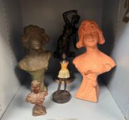 A collection of various sculpted figures and busts, comprising after Edgar Degas (1834-1917), ‘