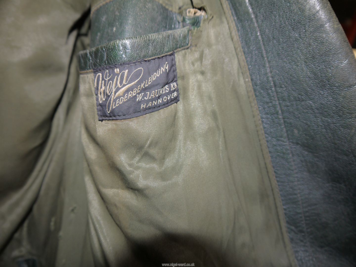 Two vintage German leather Trench Coats, one by 'Weja Lederbekleidung ...