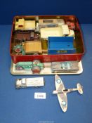 A quantity of Matchbox, Dinky and Corgi vehicles.