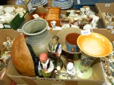 A quantity of china and pottery to include: a colourful Royal Staffordshire Pottery trumpet vase,