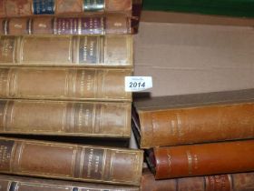 Two volumes of Folkenes Historie, five books by Svensk Uppslagsbok etc.
