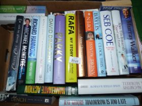 A quantity of autobiographies to include Seb Coe, Murray Walker,