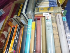 A box of books to include Terry Waite Taken on Trust, Film Stars of the World,