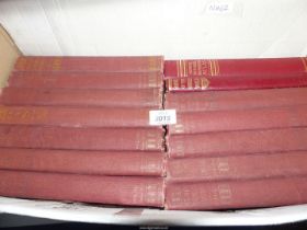 Twelve volumes of The New Book of Knowledge etc.
