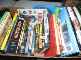 A quantity of books on motorcycles to include Guy Martin, Barry Sheene,