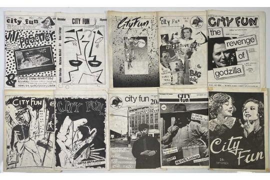 10 issues of the seminal 'City Fun' magazine inc 'Jill Posner' issue ...