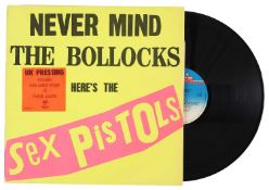 SEX PISTOLS - NEVER MIND THE BOLLOCKS LP ('SPOTS 001') WITH ADDITIONAL STICKER TO REVERSE.